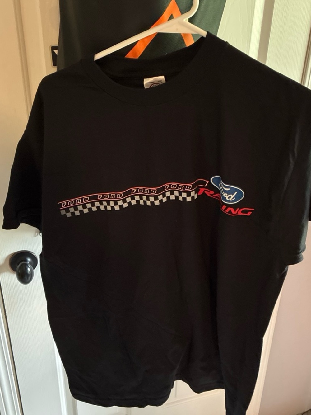 Ford Black Racing Graphic Tee with Red & Blue Accents